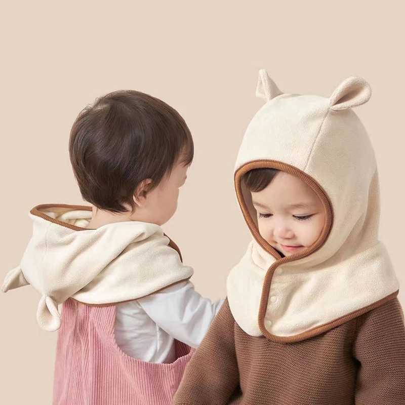 Winter Children Plush Headgear Cap Cold Proof Baby Hooded Beanie 624Month Kids Warm Face Mask Bonnet Fleece Scarf Balaclava Hat J251021
