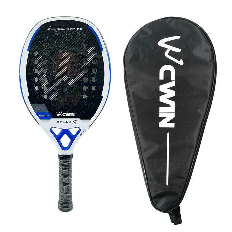 Cwin 2025 Beach Tennis 3K Full Carbon Fiber Rude Face Feminino Raquete Beach Tennis Carbon Frame Professional Masculina W251021
