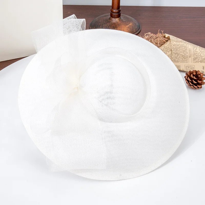 2025 French Wide Brim Cloche Hat Vintage Bow Ladies Tea Party Elegant Spring Summer 251016