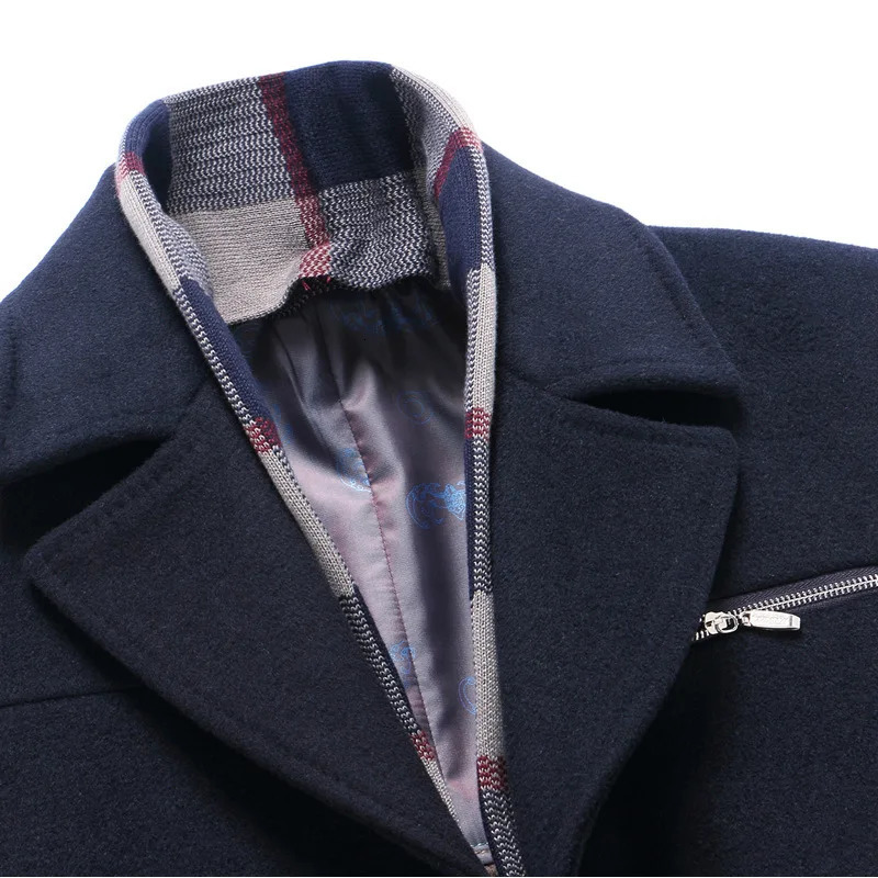 Winter Men Cashmere Overcoats Business Casual Woolen Blends Trench Coats High Quality Male Long Jackets Wool Size 4XL 251016