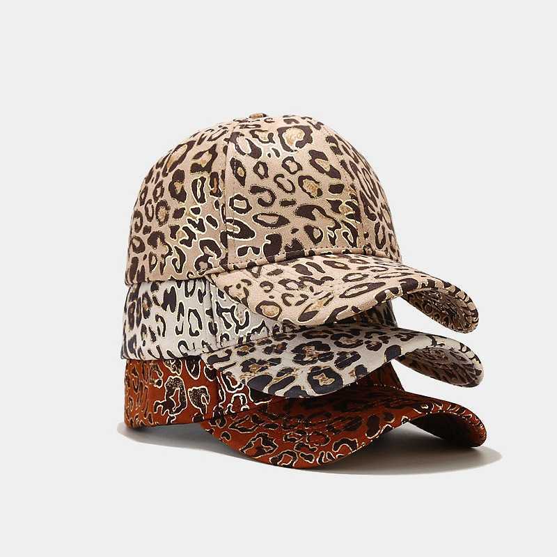 New Leopard Print Gold Stamping Pattern Baseball Cap for Men and Women Spring and Autumn Outdoor Sun Protection Hat Couple Hat H251020