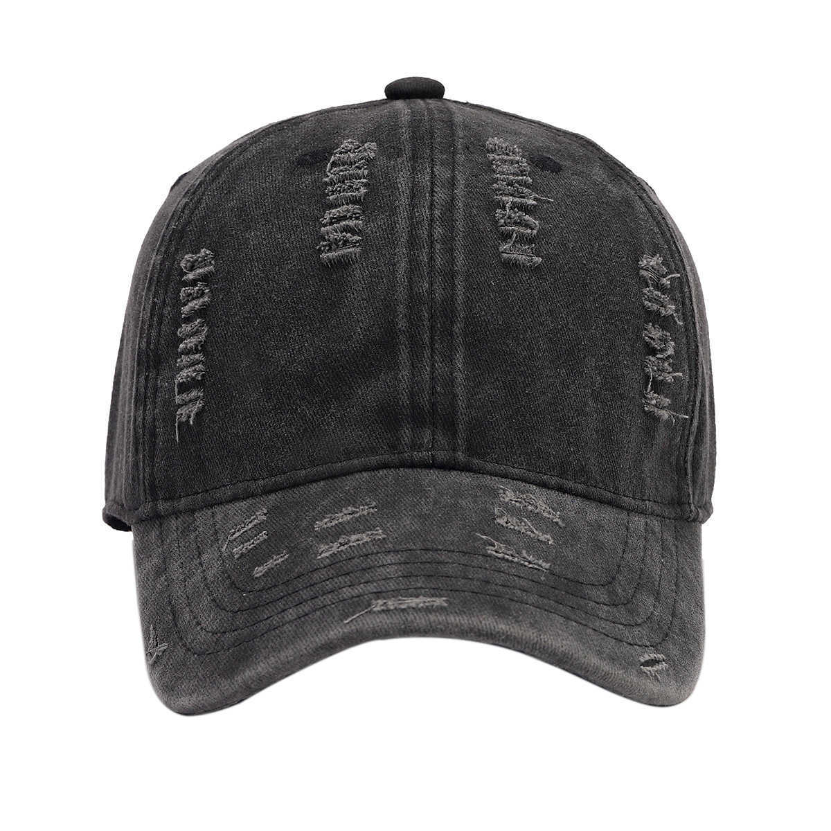 New Fashion Vintage Distressed Baseball Cap for Men Large Head Circumference Washed Soft Top Duckbill Cap Slimming Womens Cap H251020