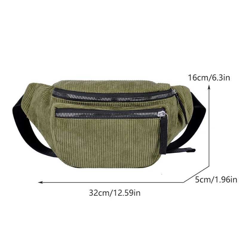 Corduroy Chest Bags for Women Fanny Pack Crossbody Bags Sport Half Moon Waist Belt Bag Fashion Phone Waist Pack for Women Z251021