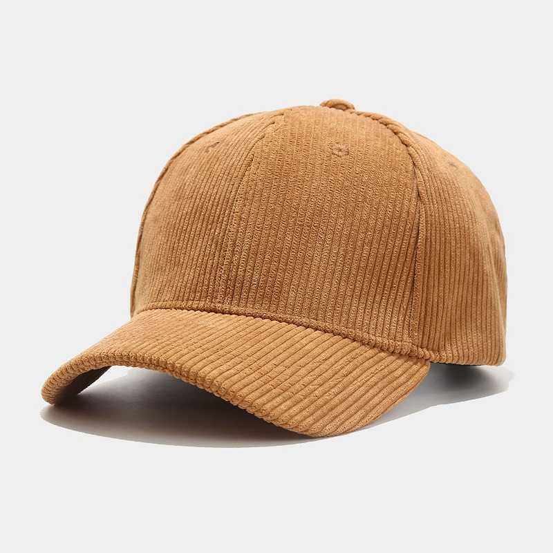 Hat Mens Early Autumn Light Board Corduroy Baseball Hat Womens Literary Solid Color Duck Tongue Hat Couple Curved Brim Hat H251020