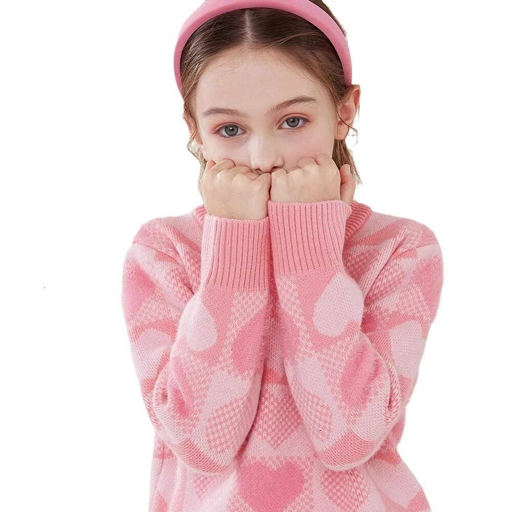 New Designer Women's Fashion Sweater Children's Basic Shirt Large Knitted Top Fashion Winter Children's Clothing