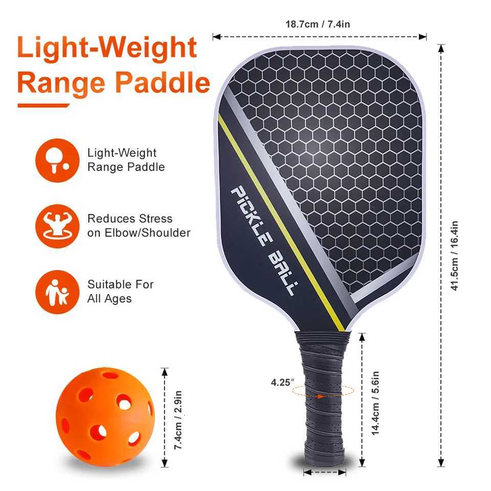 Pickleball Paddles Carbon Fiber Surface USAPA Approved Seat Pickleball Paddle Racket Honeycomb Core Gift Kit Indoor Outdoor W251021