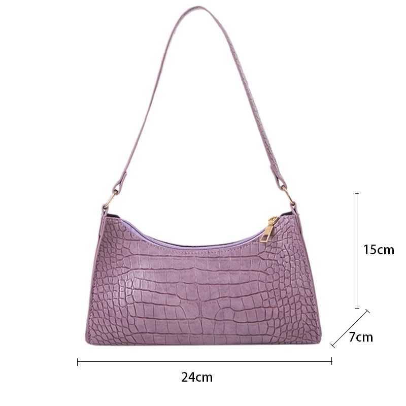 French Style Shoulder Bags Simple PU Leather Armpit Purse Small Handbag Underarm BagXJ251021