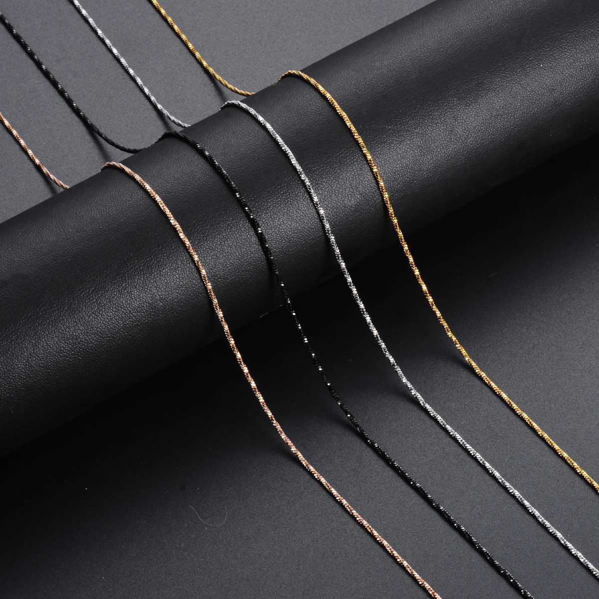 1 piece Width 12mm Tiny Twisted Square Snake Chain Necklace Stainless Steel Choker Necklace For Women CollierXJ251018