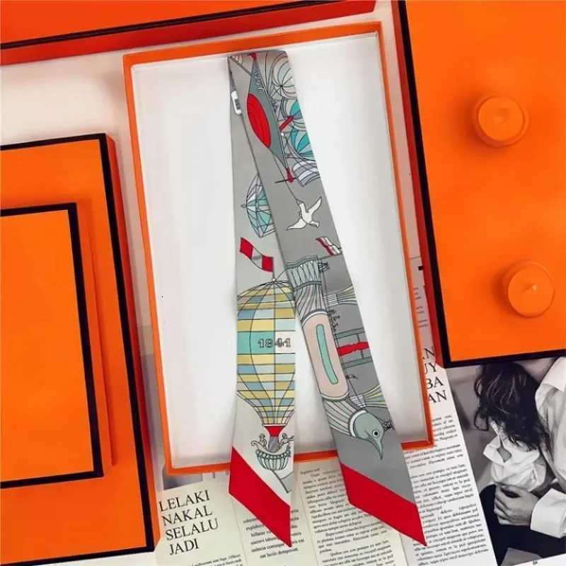 Silk High Quality Luxury Brand Scarf Wen band Hair Band Foard Tie Ribbon Neckerchi Skinny Scarves AccoriesW251021