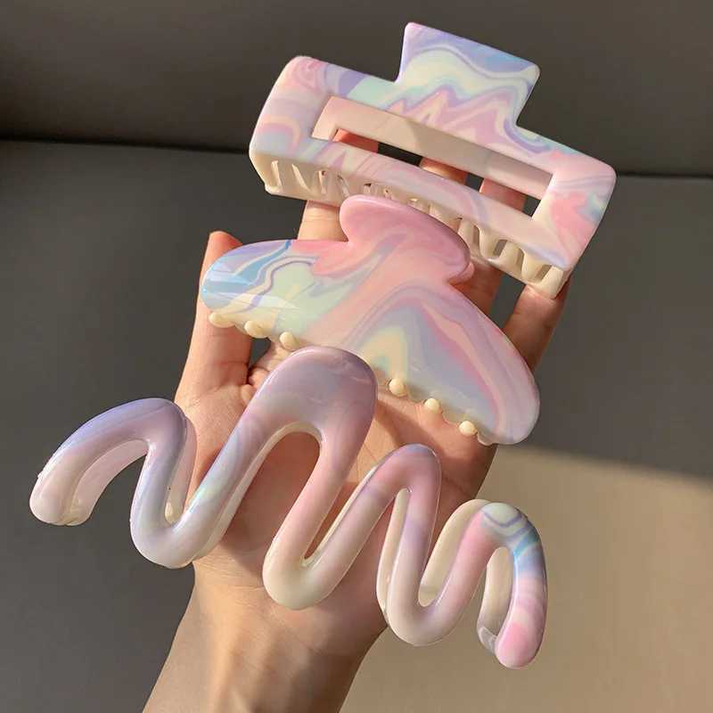 3 PCS High Quality Acrylic Hair Clips Plate Hair Grab Clip Shark Clip Girls Shopping Hundred Hair Clips Daily Hair AccessoriesW254021