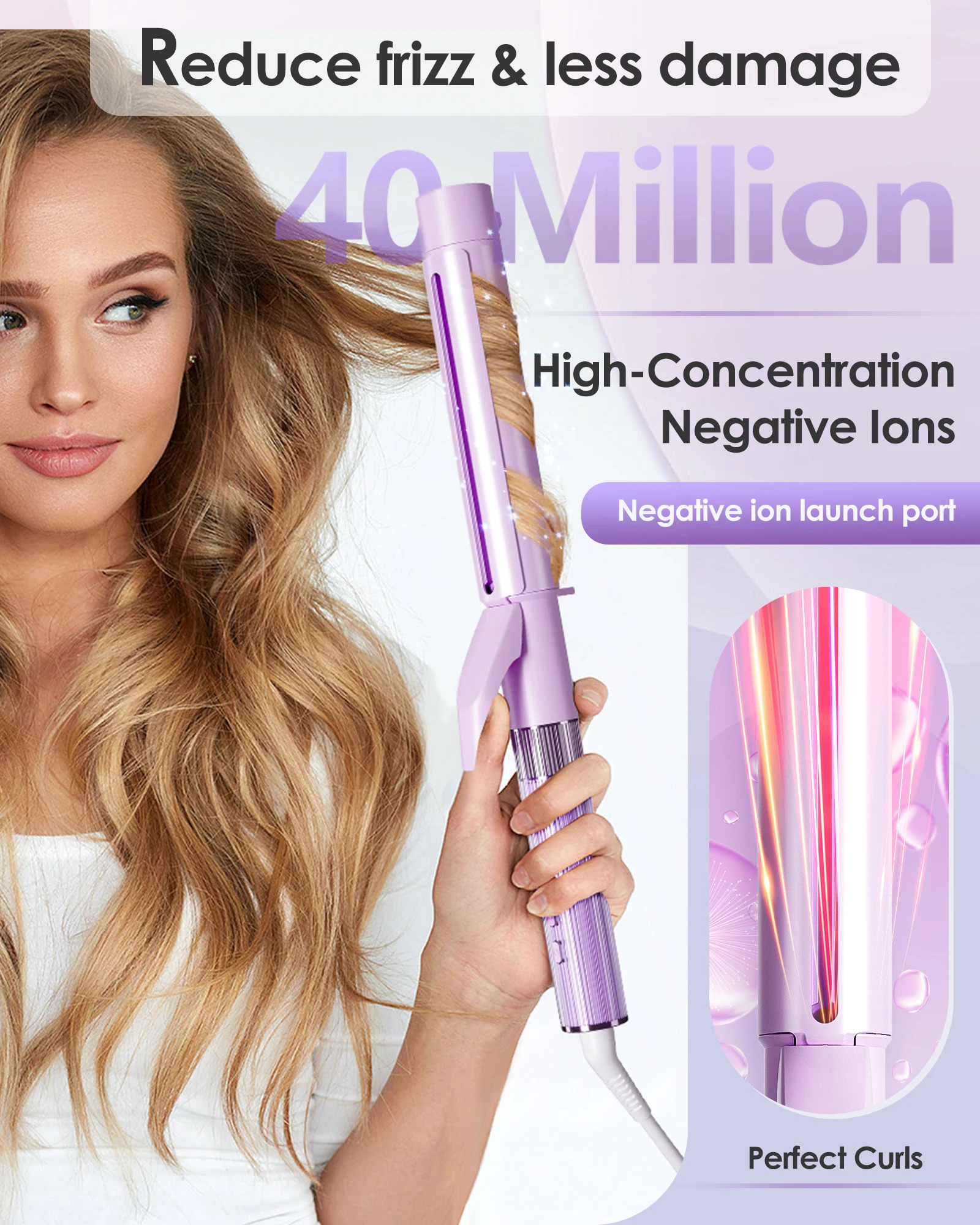 1214 Inch Curling Wand Professional Curling Iron Negative Ions Hair Curler Large Barrel Curling Iron 251018