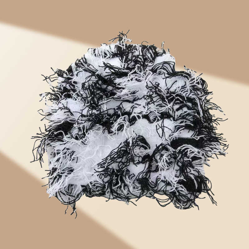 Couple Style Personalized Furry Knitted Hat Outdoor Warm Trendy Hat Funny Pullover Hat H251020