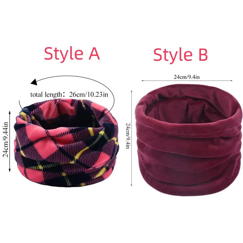 Winter Warm Soft Fleece Scarf Plush Neck Warmer For Women Men Print Floral Snood Scarves Unisex Tippet Neckerchief Shawl Wrap 251021