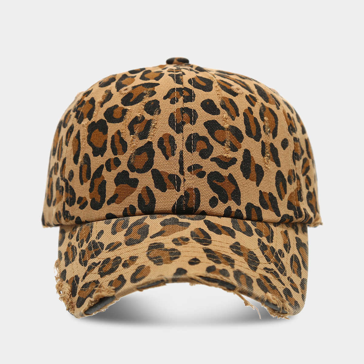 Style Leopard Print Vintage Baseball Cap for Men Street Fashion Cool Personality Duckbill Cap for Women Sun Protection Sun Hat H251020