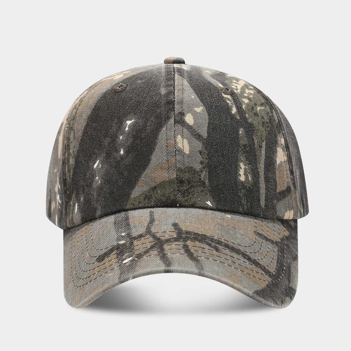 Style Camouflage Soft Top Vintage Baseball Cap Outdoor Jungle Sports Sun Hat Unisex Duckbill Cap H251020