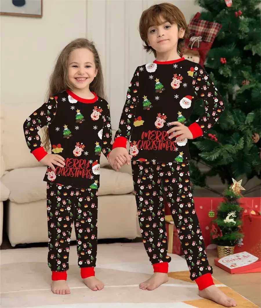 New Year Christmas Casual Family Matching Pajamas Set Women Men Baby Kids Bear Print Sleepwear Nightwear Autumn Winter Clothes L251021OF27