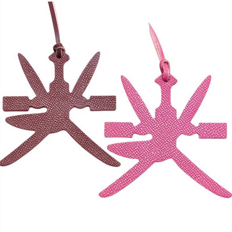 1PCS Cowhide Leather Keyring Ladies Backpack Pendant Women Bag Charm W251021