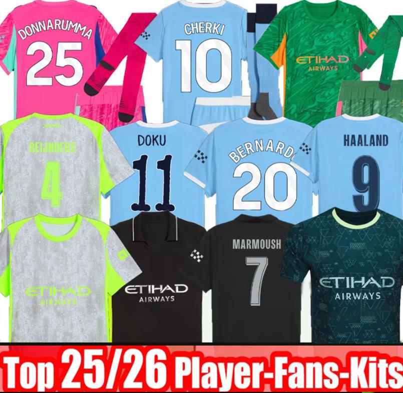 DOKU HAALAND 25 26 Ait-Nouri Marmoush SOCCER JERSEYS Reijnders CHERKI FODEN 2025 2026 RODRIGO mans Kovacic Matheus N ECHEVERRI football shirt Man city kids citis