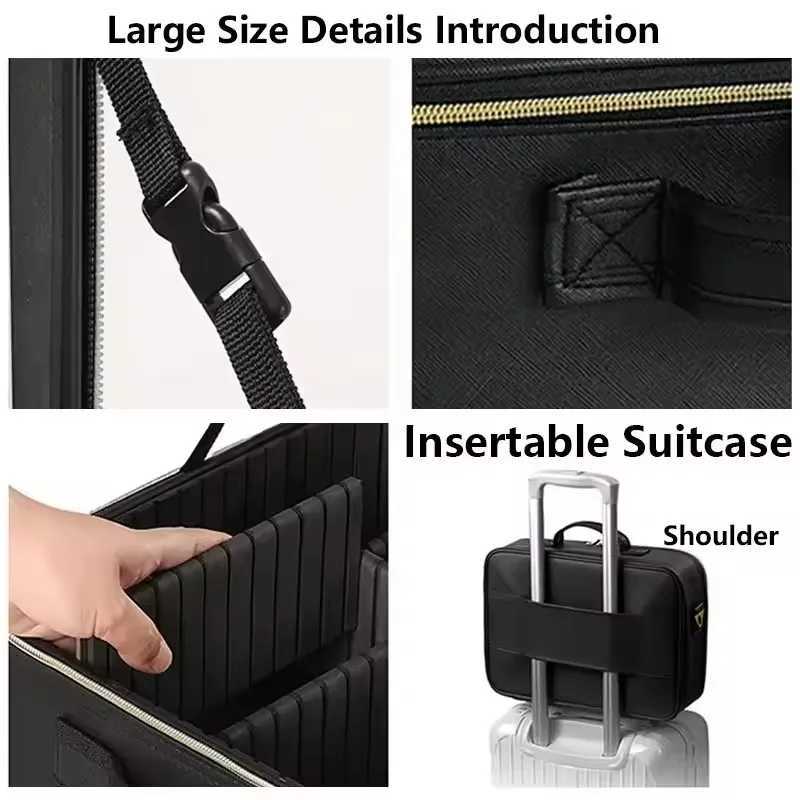 Large Size Female Travel Professional Makeup Case With Mirror 3 Color LED Lights Makeup Bag WomenCosmetic Train Case Beauty BoxW251021