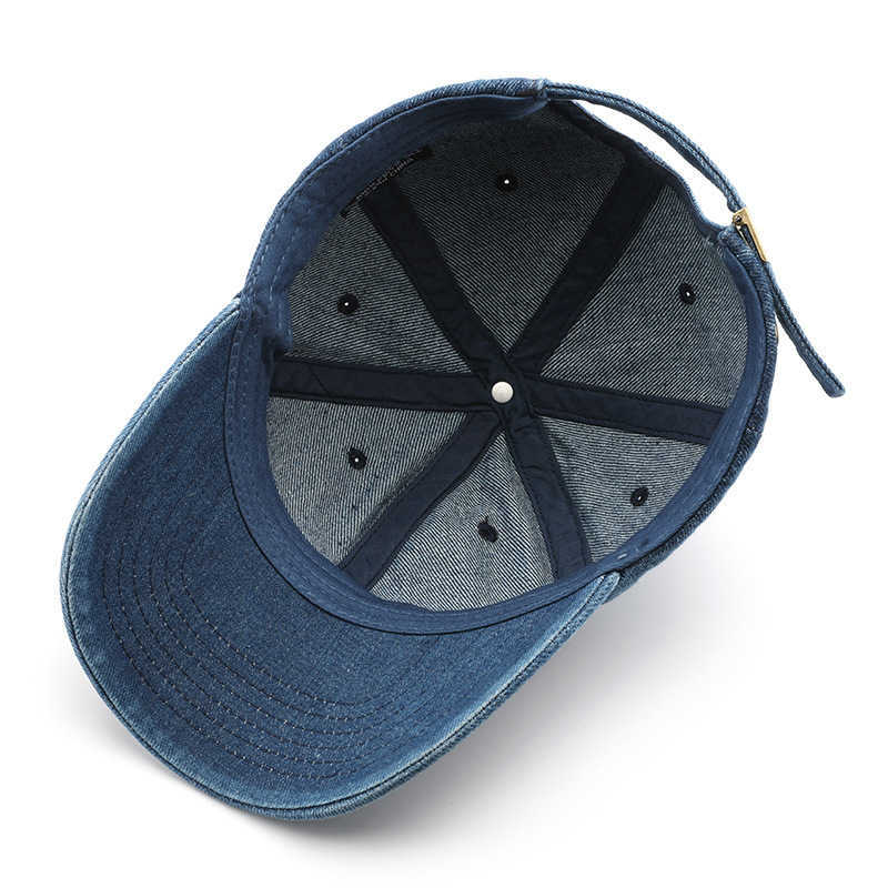 Womens Autumn Winter Personalized Washed Denim Baseball Cap Outdoor Mens Travel Warm Sun Protection Visor Cap H251020
