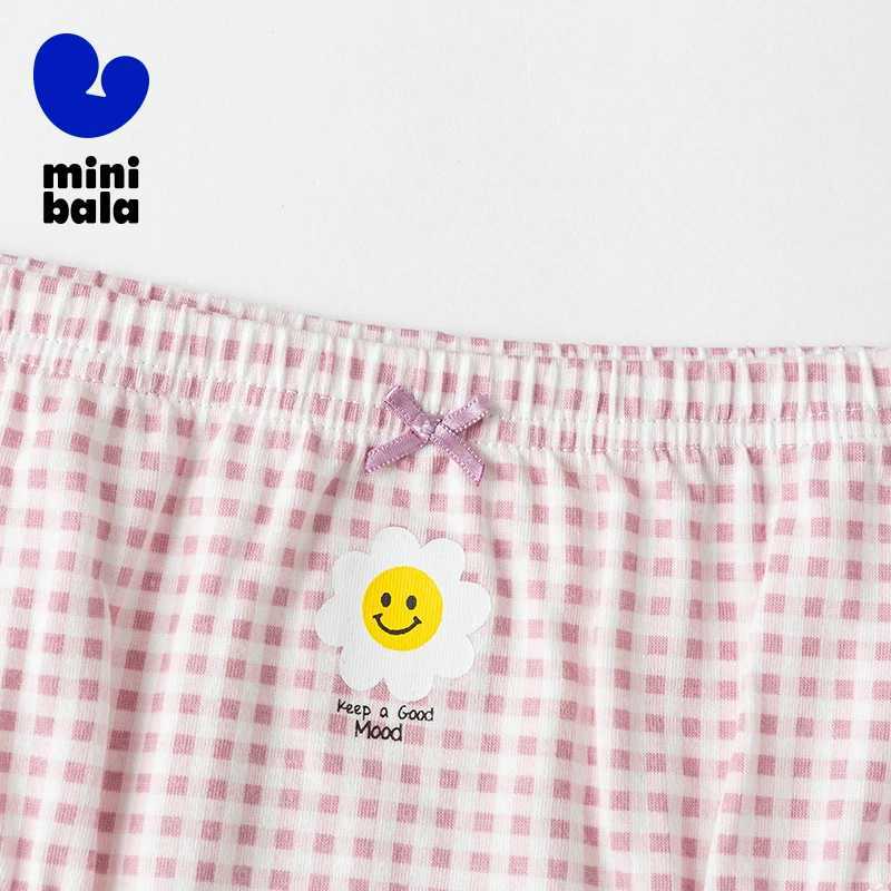 Mini Bala Underwear Girls Underwear Baby 2024 Summer New Pure Cotton Flat Bottom Safety Shorts without Pinching the Buttocks J251021