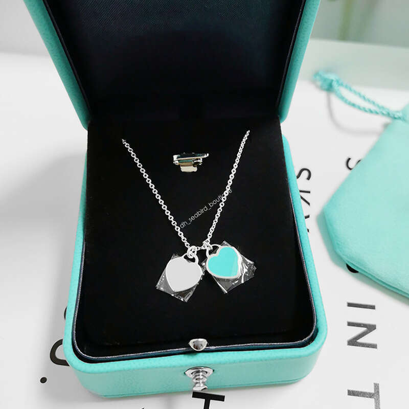 Necklace Designer Pendant Necklaces Luxury Jewelry For Men Women Gold Silver Woman Love Double Heart T Seiko Version Steel Seal e6e f7f