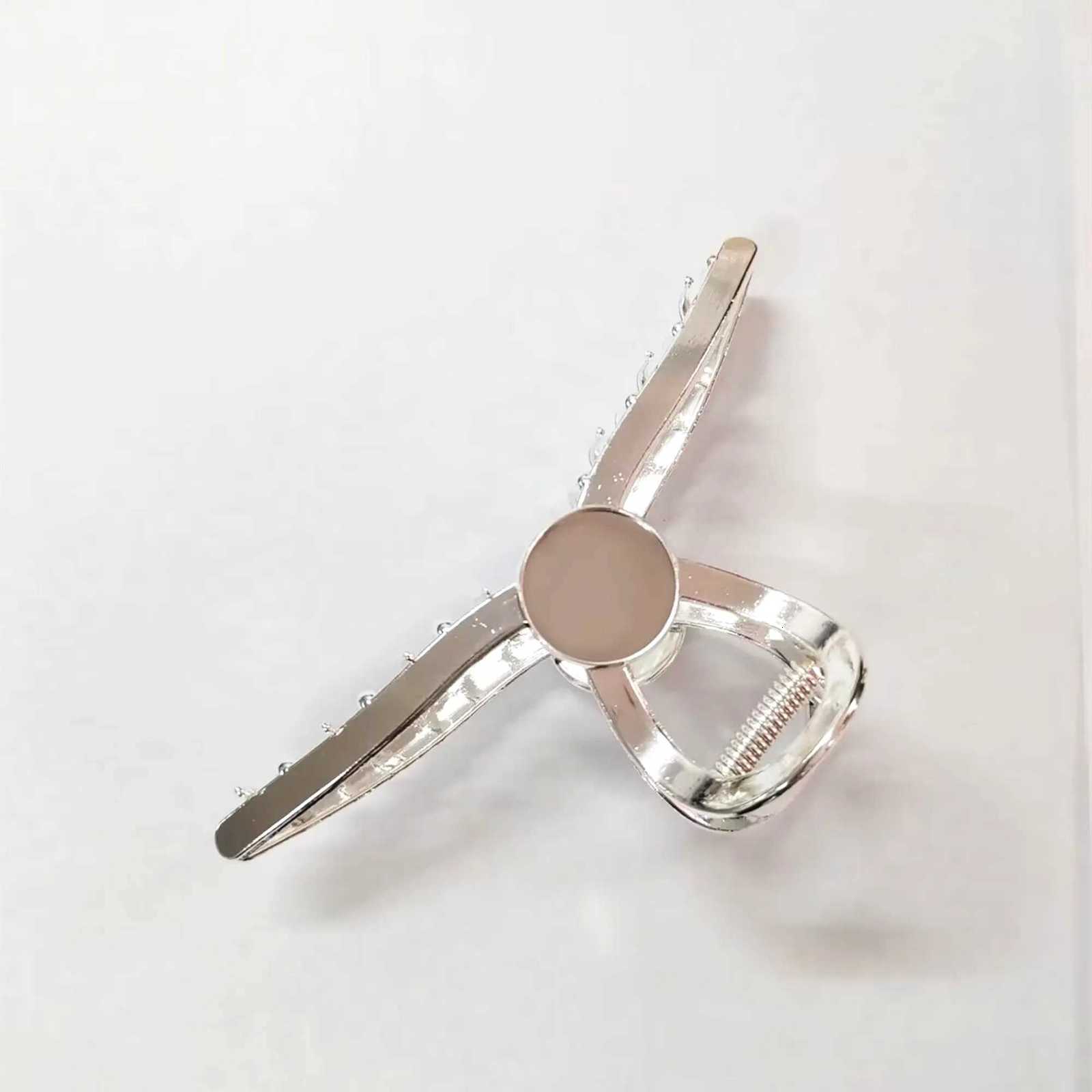 2pcslot New doublesided soldered tray alloy hair grab with goldsilverkc gold DIY hair accessory partsW254021