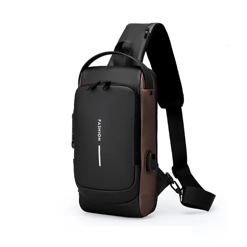Mens Antitheft Combination Lock Chest Bag Adjustable Shoulder Strap Suitable for Outdoorand Leisure Sports Crossbody 251014