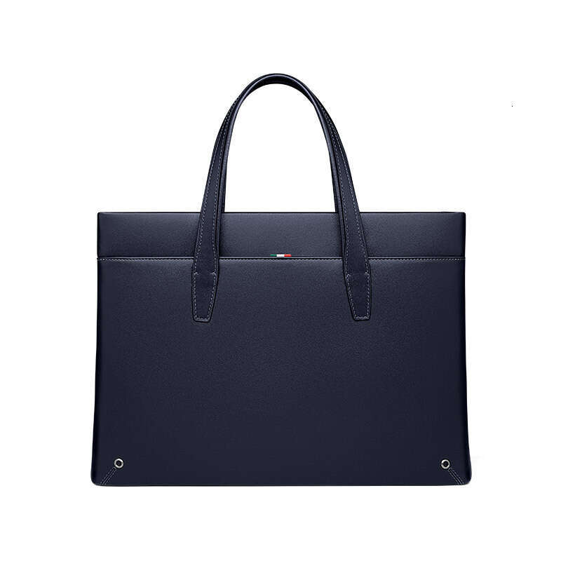 Luxury bag Men s Briefcase Genuine Top Layer Leather Cowhide Document inch Laptop Bag Waterproof Wear resistant Handbag