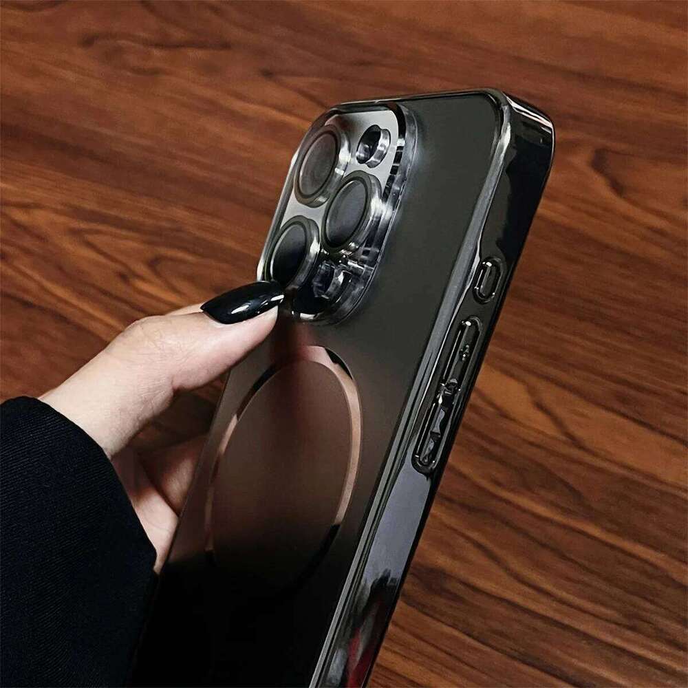 Nano Frosted Magsafe Lens Glass Protect Case For Iphone 17 Air 16 15 14 13 12 Pro Max Magnetic Wireless Charge Cover iphone 17 case