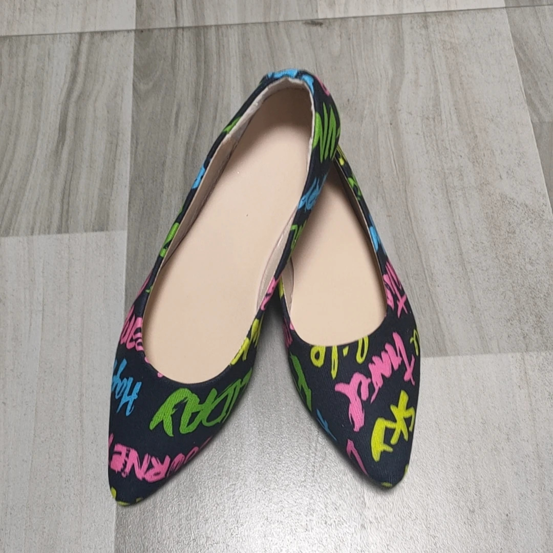 Arrival Women Pointed Toe Beautiful and Fashion Summer Shoes Flat Ballerina Comfortable Casual Women Shoes 251021