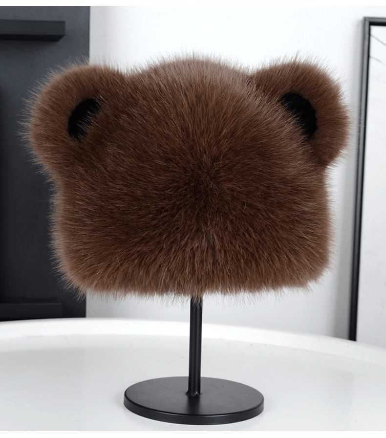Winter Hat for Women New Thickened Warm Fashion Simple Faux Fox Fur Womens Ear Protection Plush Hat H251020
