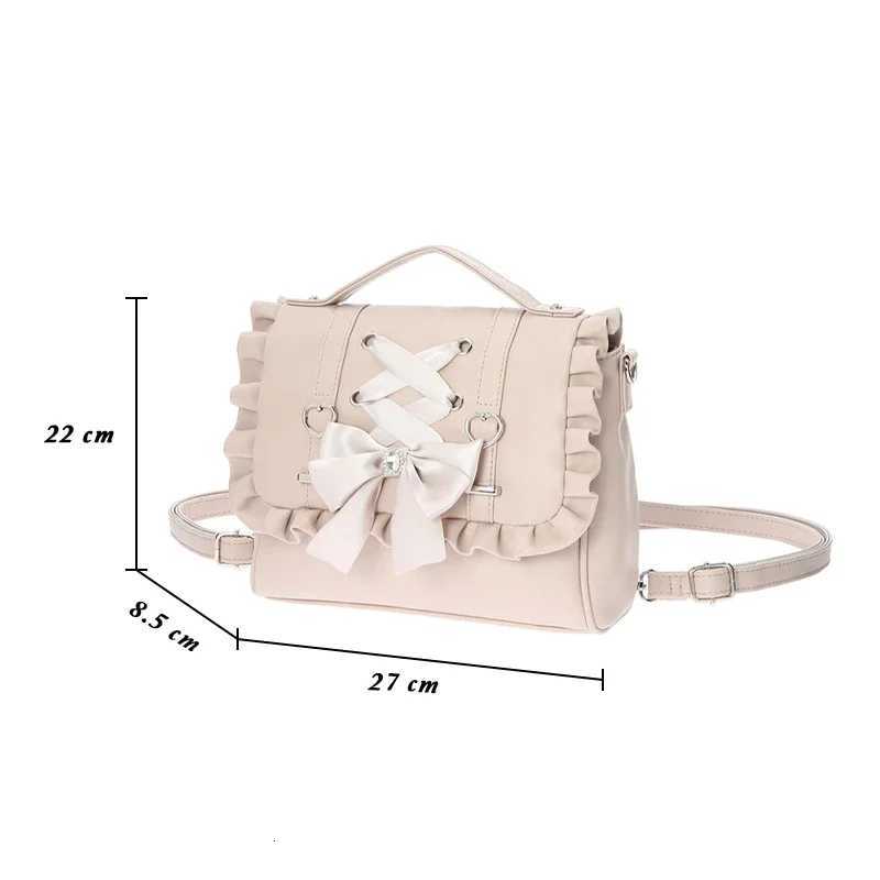 Lolita Style Cute Bow Handbag Student Backpack Set Adjustable Shoulder Strap Crossbody Bag for Women Daily OutdoorW251020