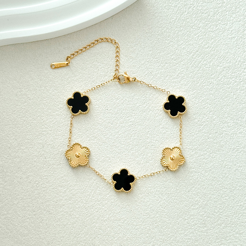 Designer bracelet gold bracelet Four leaf clover bracelet for women's jewelry design sense Christmas gift free shipping Luxury bracelet