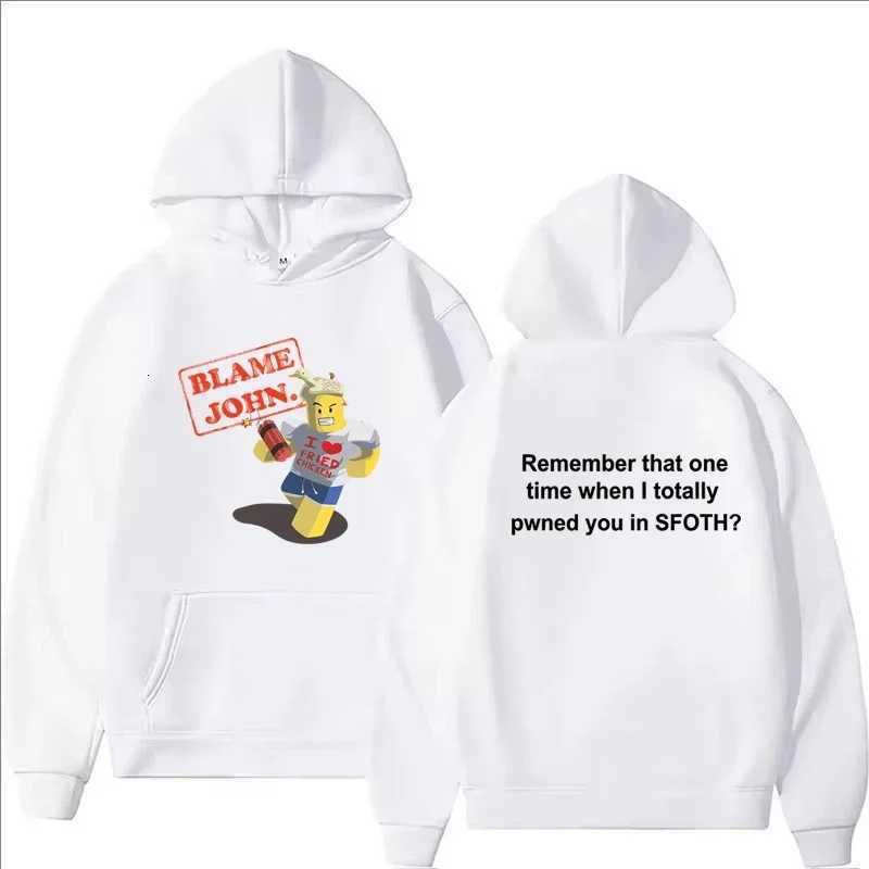 Blame John Printed Hoodie Autumn Winter Women Men Casual Funny Fashion Oversize ONeck Long Sleeve Sweatshirts Fleece Pullover W251021