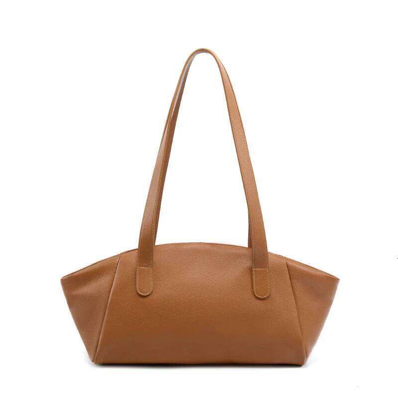 Genuine Women's Underarm New Niche Design Top Hand Leather Tote Vintage Large Capacity Shoulder Bag 251021