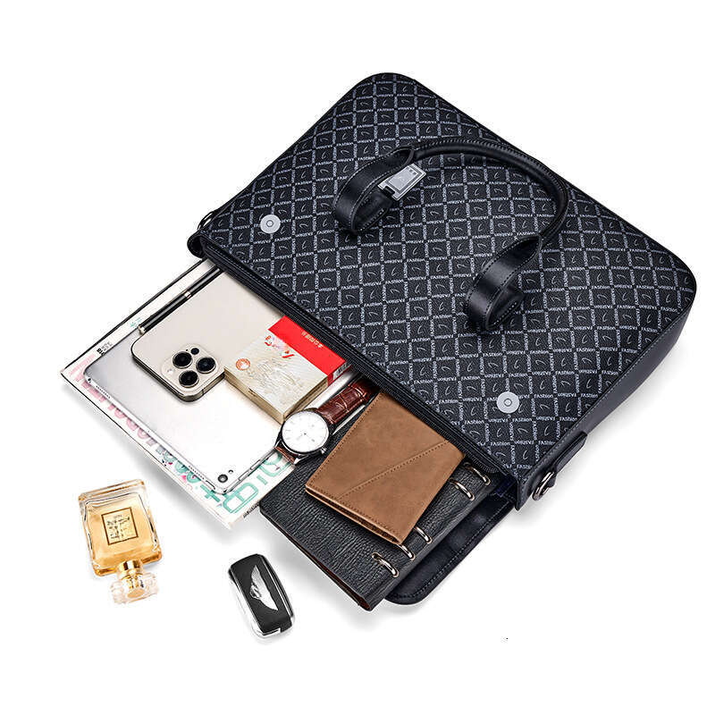 Luxury bag Briefcase Men s Large Capacity Handbag Fashion Business Travel Official inch Laptop Bag