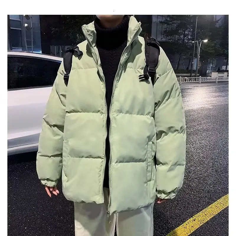 Winter Puffer Jacket Men Parkas Thicken Warm Coat Mens Stand Collar Solid Color Casual Parka Women Fashion Korean Streetwear 251021