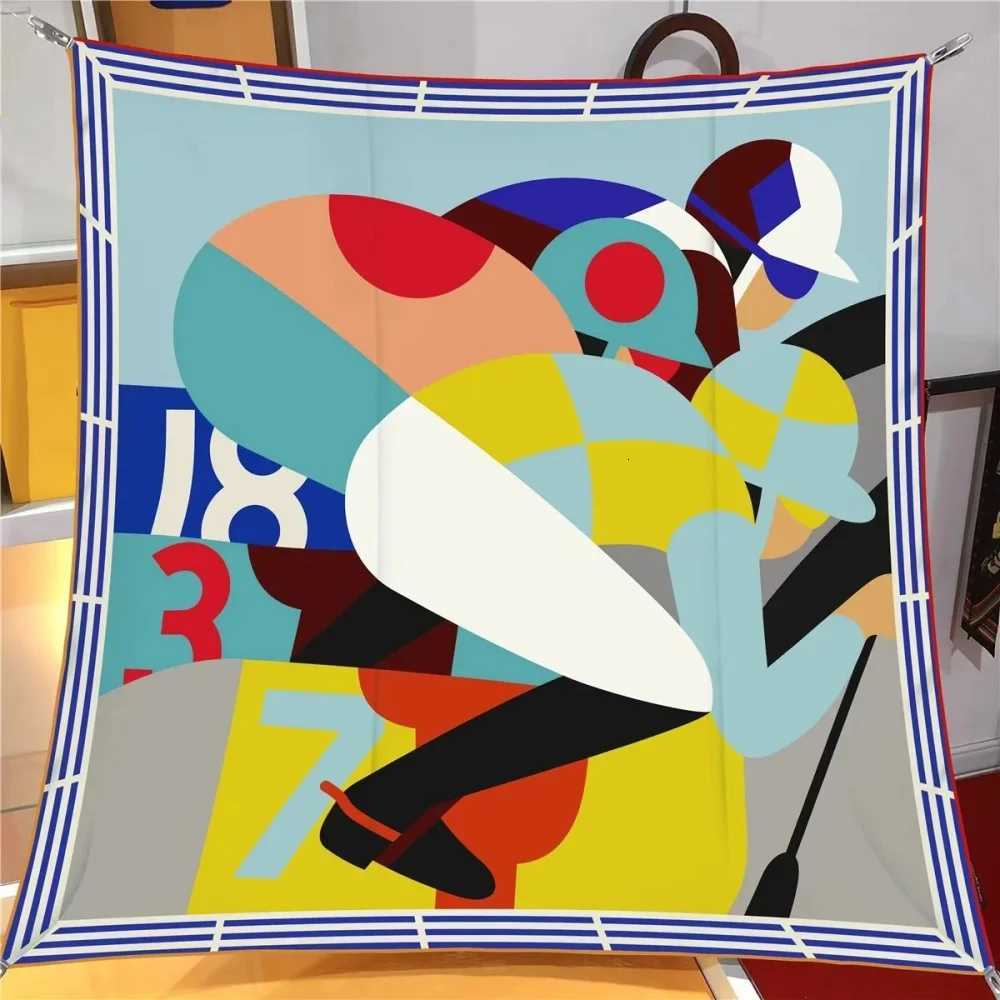 Silk Scarf Wen Sporter Print Square Scarves Echarpes Silk Foards Fme Wraps Beach Shawls Bandana Lady Hijabs 90CMW251021