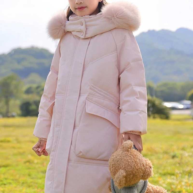New 2025 Winter Girls Thermal Insulated Down Jacket Trendy Stylish MidLength Winter Coat for Kids Warmth Fashion ComboT251021