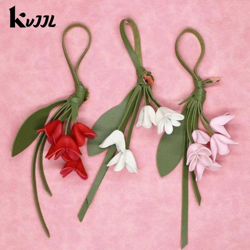 Fashion PU Leather Simulation Osmanthus Keychain Bag Pendant Decoration Artificial Flower Backpack Hanging Ornaments Gifts W251021