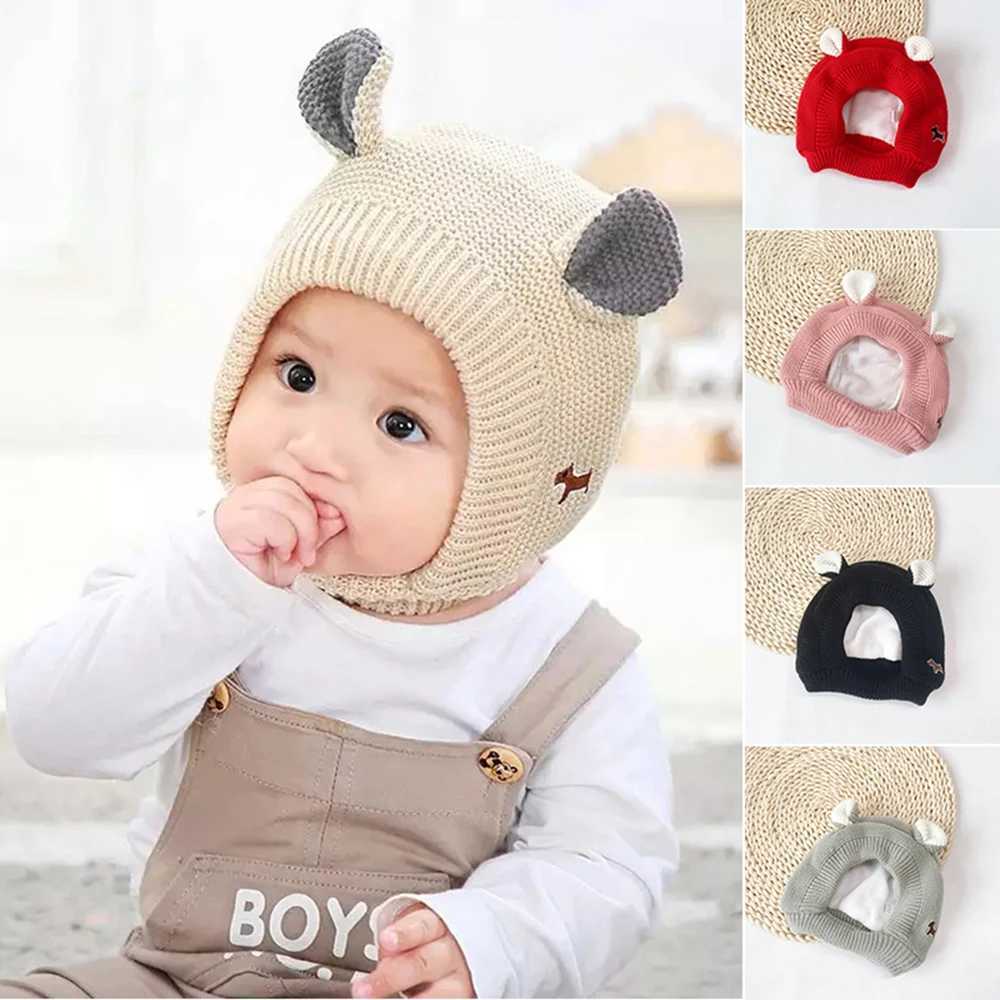 Baby Hats 14 Years Boys Girls Cute Ears Bonnet Winter Warm Thicken Caps Childrens Earflap Hat Kids Winter Beanies Cap J251021