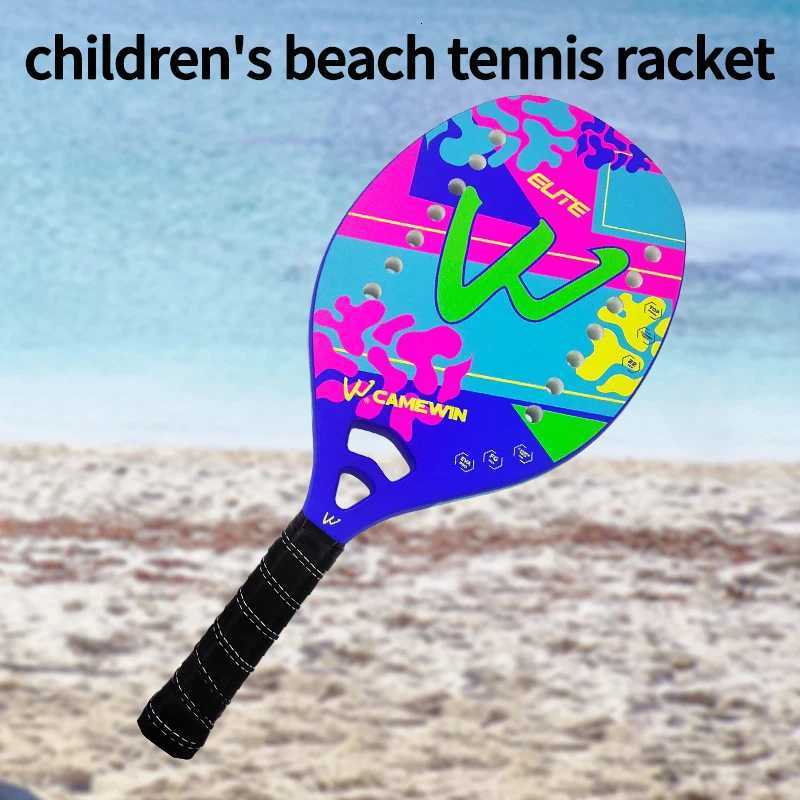 The new Beach tennis racket Children carbon fiber tennis racket With protective bag outer grip wrist care gift Paddle racket W251021