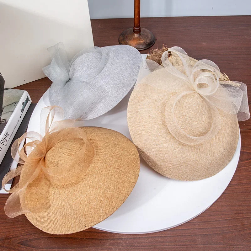 2025 French Wide Brim Cloche Hat Vintage Bow Ladies Tea Party Elegant Spring Summer 251016