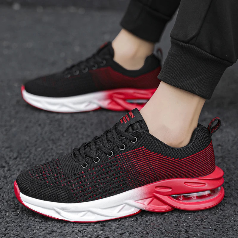 YRZL Men Running Shoes Trend Breathable Mesh Lightweight Shoes for Men Non Slip Soft Sole Comfortable Walking Sneakers 251017