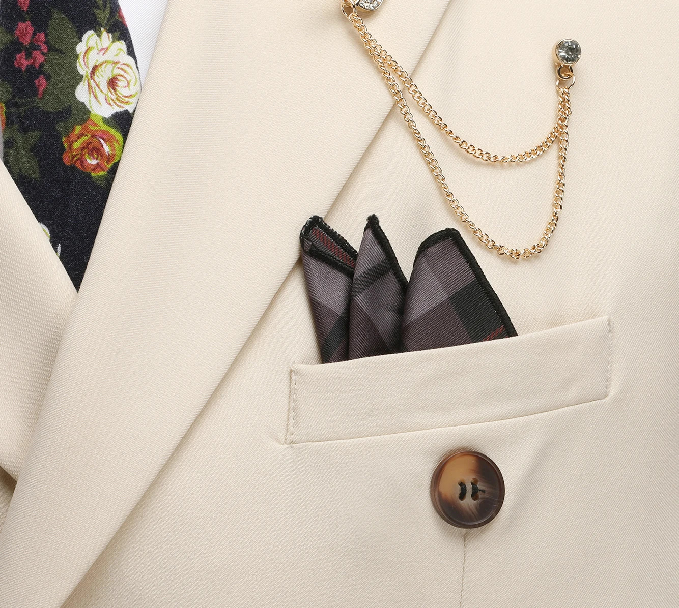 The latest mens solid color suit twopiece set with lapel collar and double breasted buttons for four seasons mens business s 251021