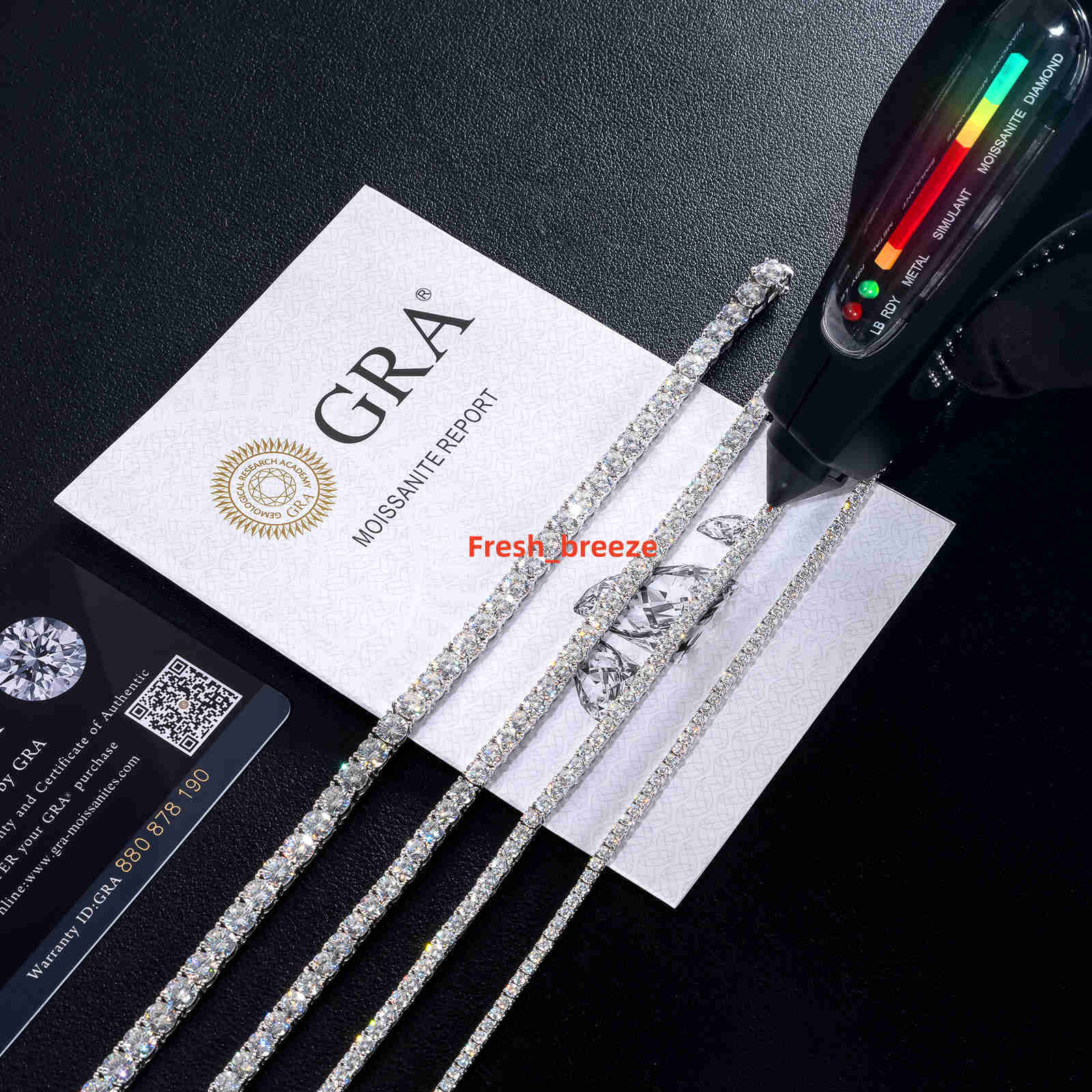 925 Sterling Silver Vvs Moissanite Chain 2mm 3mm 4mm 5mm White Gold Women Men Fine Jewelry Gifts Gra Lab Diamond Tennis Bracelet