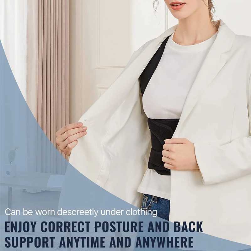 Back brace for men and women adjustable back and waist support belt shoulder posture support improves scoliosis D251021