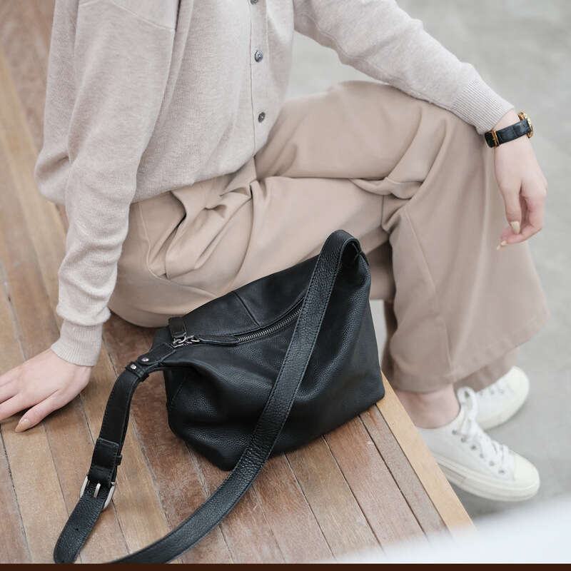 High End Genuine Leather Crossbody Dumpling Lightweight Compact Shoulder Trendy Versatile Casual Women S Bag High Quality