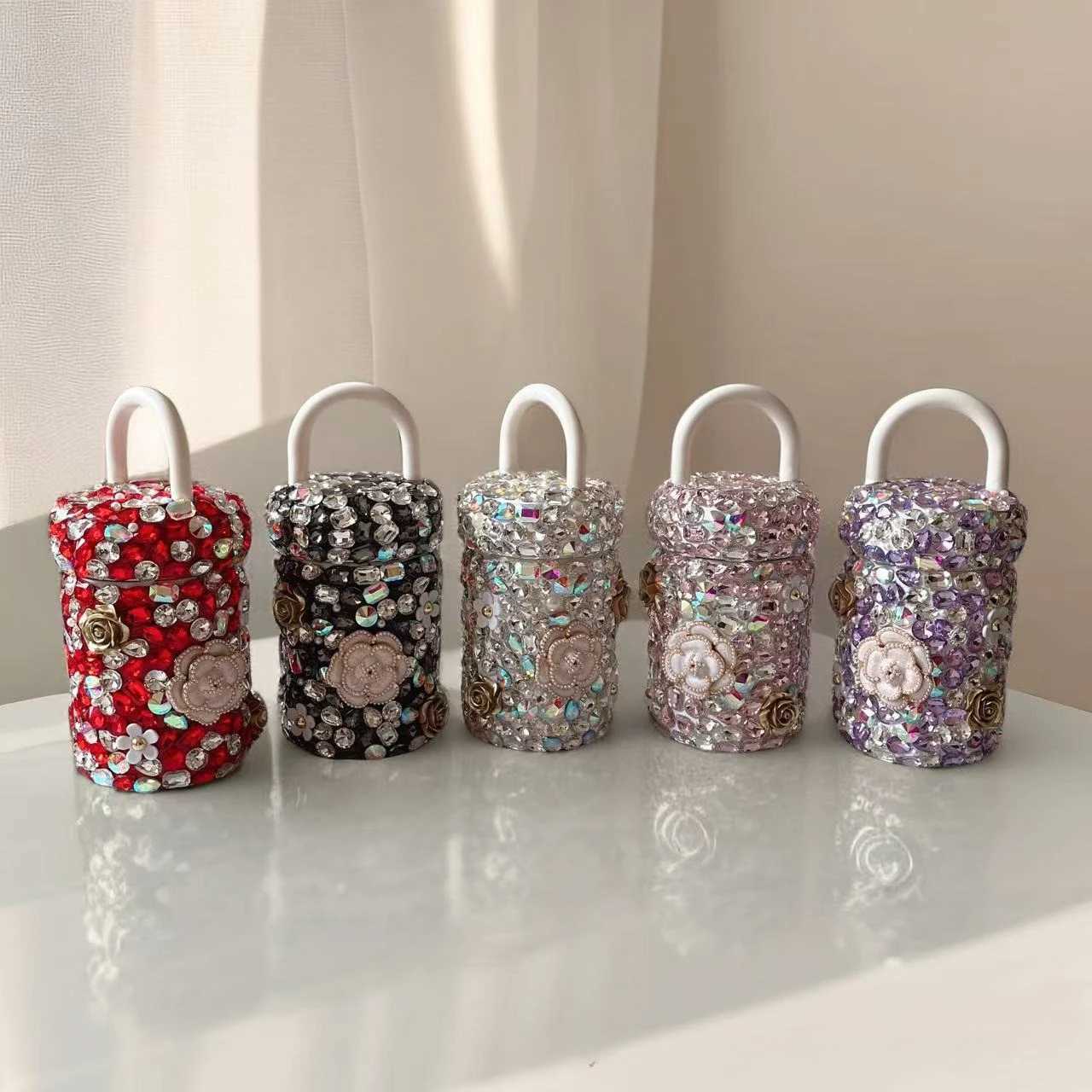 Fl Diamond lia Insated Cup 316 Stainless Steel Luxury Straight Handheld Portable Water Cup Large Capacity Vacuum Cup Y251021